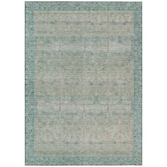 Machine Washable Indoor/Outdoor Chantille ACN2724 Teal 10' x 14' Rug