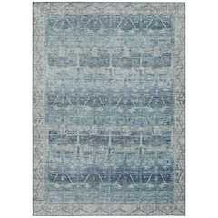 Machine Washable Indoor/Outdoor Chantille ACN2725 Blue 10' x 14' Rug
