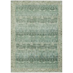 Machine Washable Indoor/Outdoor Chantille ACN2725 Green 10' x 14' Rug