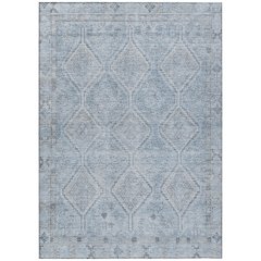 Machine Washable Indoor/Outdoor Chantille ACN2727 Blue 10' x 14' Rug