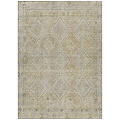 Machine Washable Indoor/Outdoor Chantille ACN2727 Gold 10' x 14' Rug