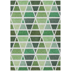 Machine Washable Indoor/Outdoor Chantille ACN2732 Green 10' x 14' Rug