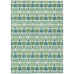Machine Washable Indoor/Outdoor Chantille ACN2733 Teal 10' x 14' Rug