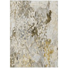 Machine Washable Indoor/Outdoor Chantille ACN2736 Brown 10' x 14' Rug