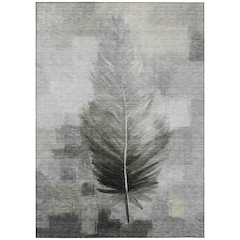 Machine Washable Indoor/Outdoor Chantille ACN2745 Gray 10' x 14' Rug