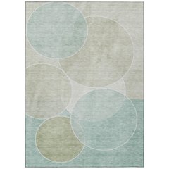 Machine Washable Indoor/Outdoor Chantille ACN2746 Teal 10' x 14' Rug