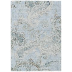 Machine Washable Indoor/Outdoor Chantille ACN2747 Blue 10' x 14' Rug