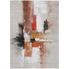 Machine Washable Indoor/Outdoor Chantille ACN2751 Red 10' x 14' Rug