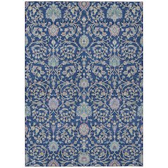 Machine Washable Indoor/Outdoor Chantille ACN2758 Blue 10' x 14' Rug