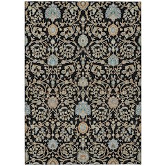 Machine Washable Indoor/Outdoor Chantille ACN2758 Black 10' x 14' Rug