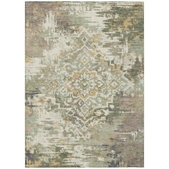 Machine Washable Indoor/Outdoor Chantille ACN2765 Green 10' x 14' Rug