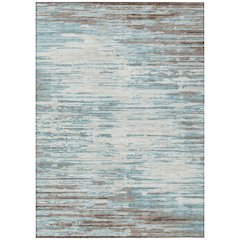 Machine Washable Indoor/Outdoor Chantille ACN2767 Teal 10' x 14' Rug
