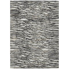 Machine Washable Indoor/Outdoor Chantille ACN2771 Black 10' x 14' Rug