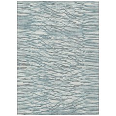 Machine Washable Indoor/Outdoor Chantille ACN2771 Teal 10' x 14' Rug