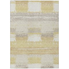 Machine Washable Indoor/Outdoor Chantille ACN2772 Gold 10' x 14' Rug