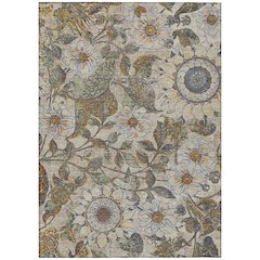 Machine Washable Indoor/Outdoor Chantille ACN2774 Brown 10' x 14' Rug