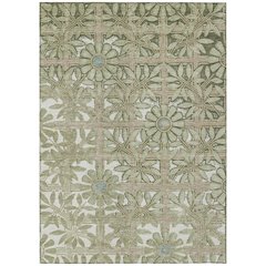 Machine Washable Indoor/Outdoor Chantille ACN2775 Green 10' x 14' Rug