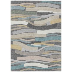 Machine Washable Indoor/Outdoor Chantille ACN2776 Gray 10' x 14' Rug