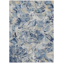 Machine Washable Indoor/Outdoor Chantille ACN2779 Blue 10' x 14' Rug