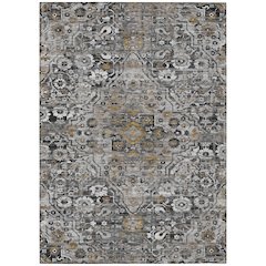 Machine Washable Indoor/Outdoor Chantille ACN2782 Black 10' x 14' Rug