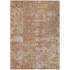 Machine Washable Indoor/Outdoor Chantille ACN2785 Orange 10' x 14' Rug