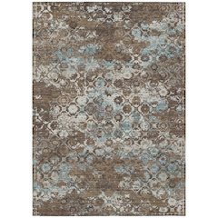 Machine Washable Indoor/Outdoor Chantille ACN2786 Brown 10' x 14' Rug