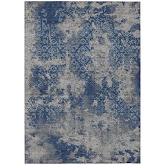 Machine Washable Indoor/Outdoor Chantille ACN2788 Blue 10' x 14' Rug