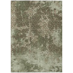 Machine Washable Indoor/Outdoor Chantille ACN2788 Green 10' x 14' Rug