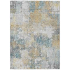 Machine Washable Indoor/Outdoor Chantille ACN2790 Gray 10' x 14' Rug