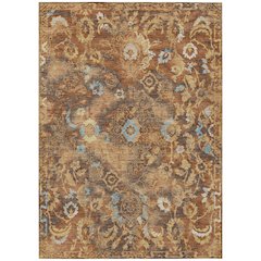 Machine Washable Indoor/Outdoor Chantille ACN2791 Orange 10' x 14' Rug