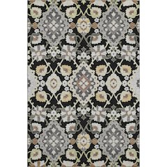Premium Machine Washable Mayfield AMF1002 Black 9' x 12' Rug