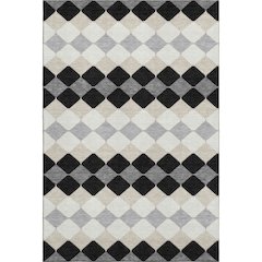 Premium Machine Washable Mayfield AMF1007 Black 9' x 12' Rug