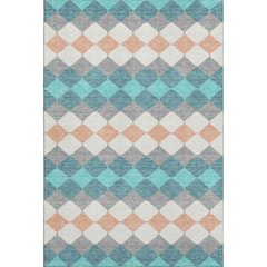 Premium Machine Washable Mayfield AMF1007 Teal 9' x 12' Rug
