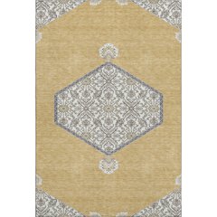 Premium Machine Washable Mayfield AMF1011 Gold 9' x 12' Rug