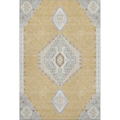 Premium Machine Washable Mayfield AMF1014 Gold 9' x 12' Rug