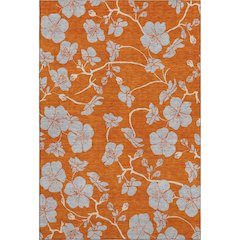 Premium Machine Washable Mayfield AMF1034 Orange 9' x 12' Rug