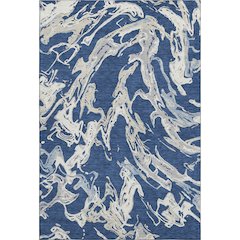 Premium Machine Washable Mayfield AMF1035 Navy 9' x 12' Rug