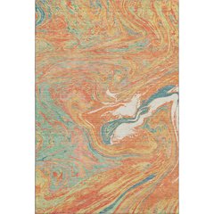 Premium Machine Washable Mayfield AMF1061 Orange 9' x 12' Rug