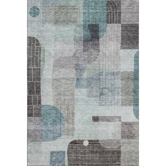 Premium Machine Washable Mayfield AMF1116 Teal 9' x 12' Rug