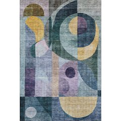 Premium Machine Washable Mayfield AMF1118 Blue 9' x 12' Rug