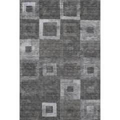 Premium Machine Washable Mayfield AMF1142 Black 9' x 12' Rug