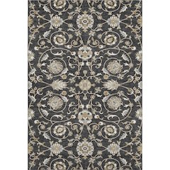 Premium Machine Washable Mayfield AMF1149 Black 9' x 12' Rug