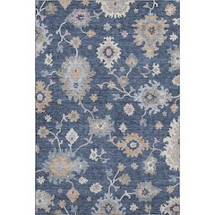 Premium Machine Washable Mayfield AMF1218 Navy 9' x 12' Rug