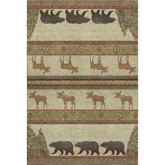 Premium Machine Washable Mayfield  Brown 9' x 12' Rug