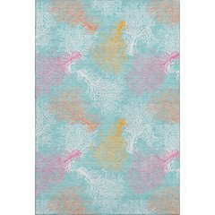 Premium Machine Washable Mayfield  Aqua 9' x 12' Rug