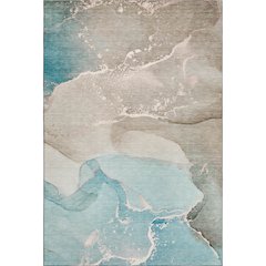 Premium Machine Washable Mayfield  Teal 9' x 12' Rug