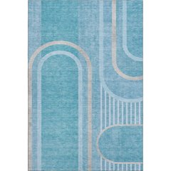 Premium Machine Washable Mayfield  Teal 9' x 12' Rug