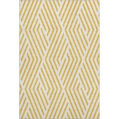 Premium Machine Washable Mayfield  Yellow 9' x 12' Rug