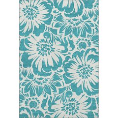 Premium Machine Washable Mayfield  Teal 9' x 12' Rug