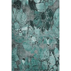 Premium Machine Washable Mayfield  Teal 9' x 12' Rug